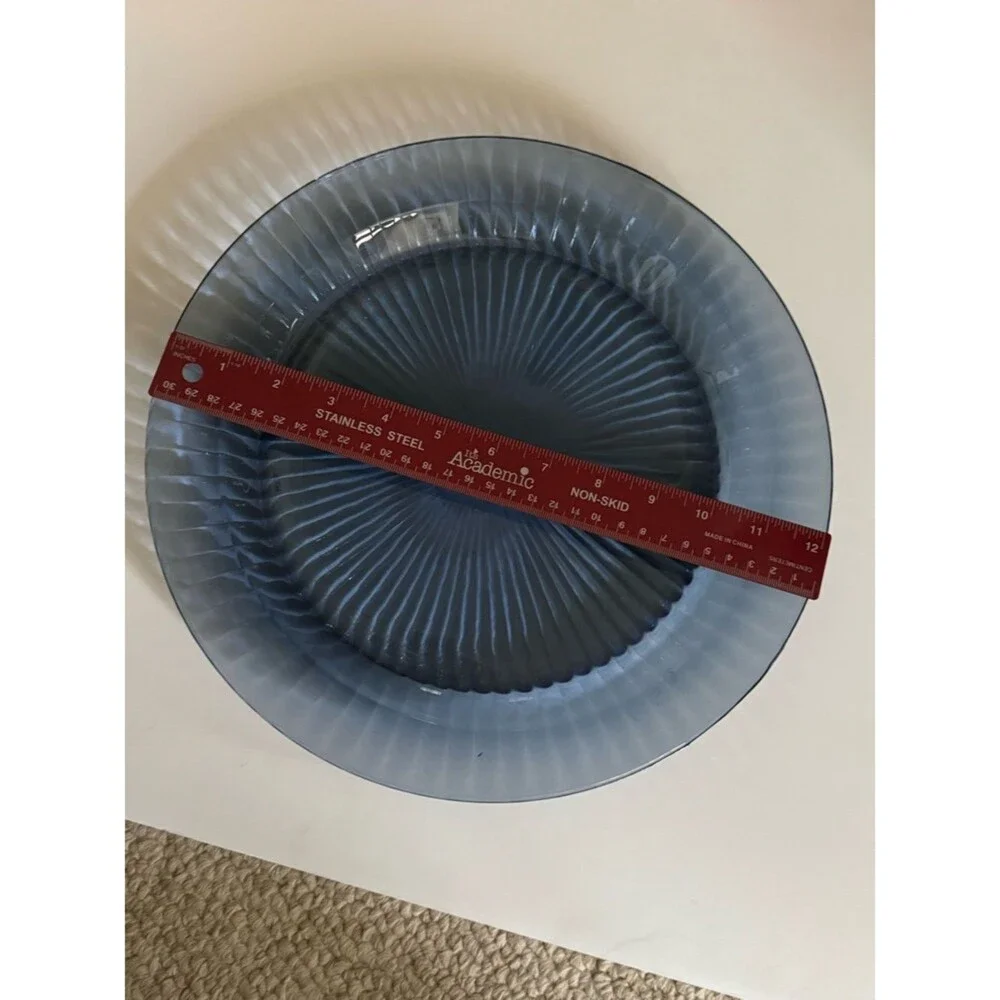 Blue Glass 12” Dinner Charger Plate